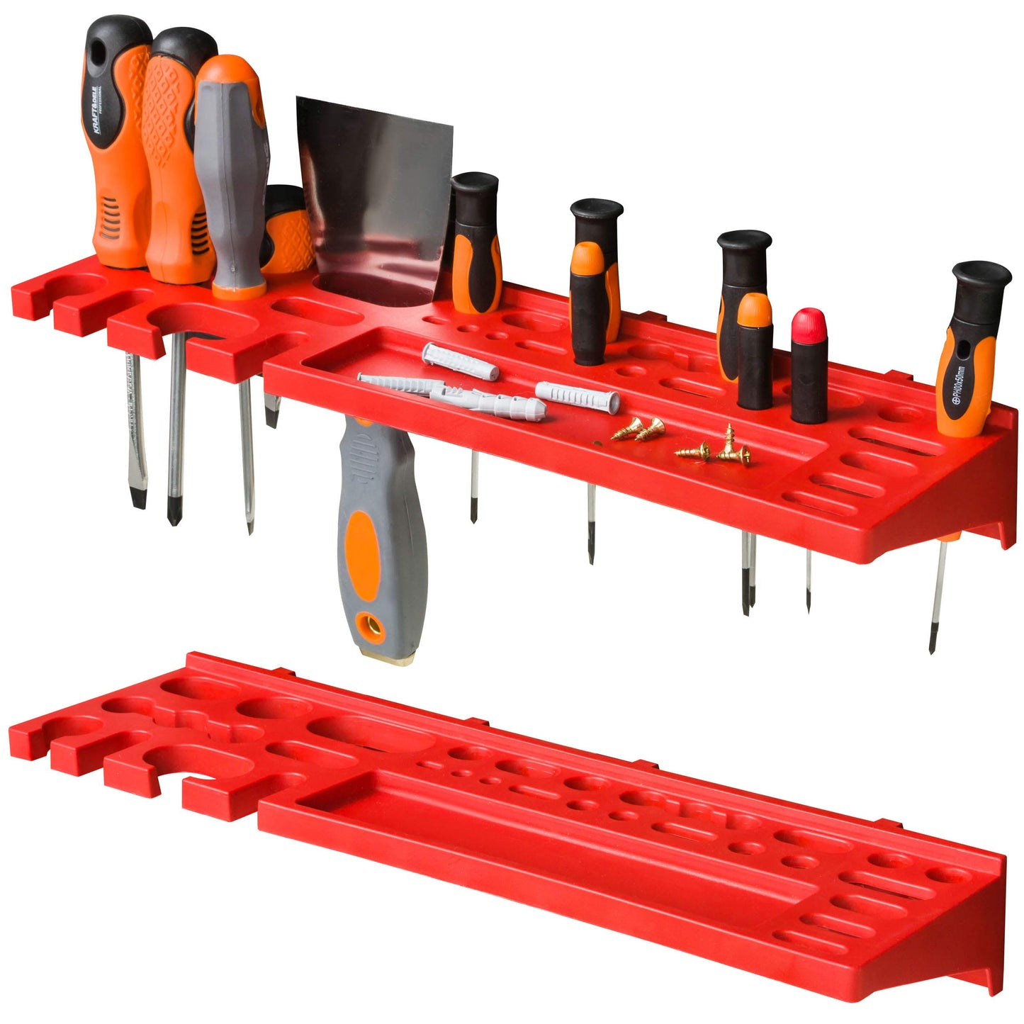 Bottle tool wall 115x78 cm - Set of 58 tool holders with perforated wall workshop shelf plastic garage workshop wall shelf workshop shelf