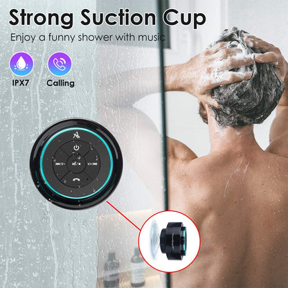 Xleader Shower Bluetooth Speaker Small Music Box - Waterproof With Suction Cup, Shower Speaker Electronic Gifts for Girls Boys Men Women