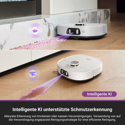 EUREKA J15 Pro Ultra Vacuum & Mop Robot + All-in-One Station (Self-cleaning, 16200Pa, LDS Navigation, Obstacle Detection, Anti-hair Tangling, Ideal for Pet Hair, App & Voice Control)