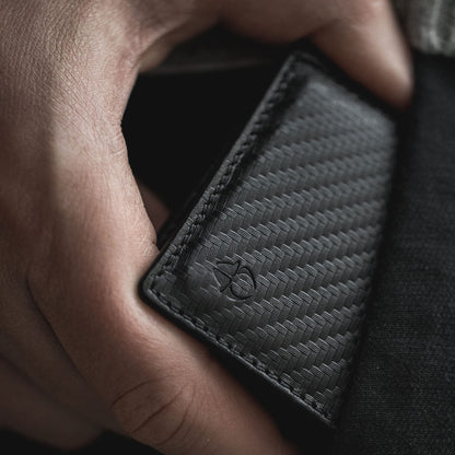DONBOLSO NextGen Wallet - Cardholder and Slim Wallet with Coin Compartment - RFID Protection Wallet for Men and Women - Mini Wallet for up to 11 cards - 9 x 7.1 x 2 cm - Carbon Design.