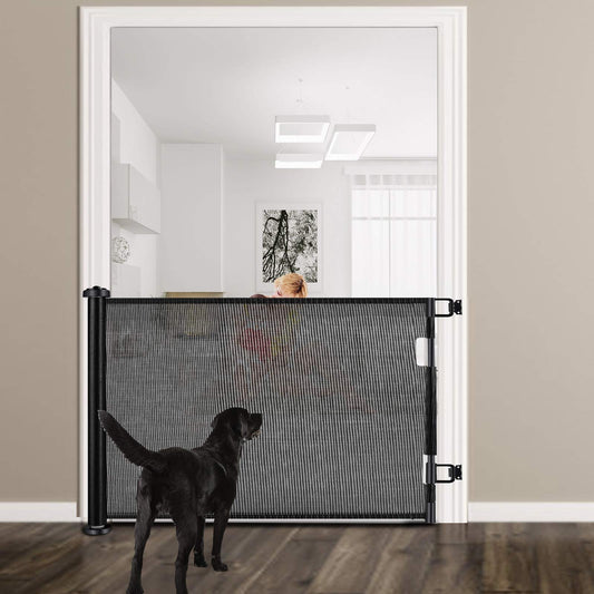 Whiskey door guard stair guard roll barrier gate dog - 0-150cm stair gate child safety stair door gate extendable retractable door baby child gate baby gate stair protection.
