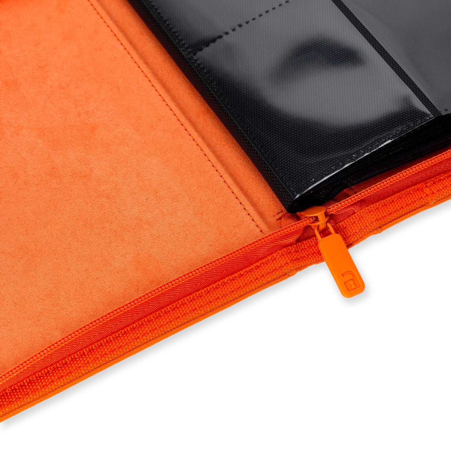 Vault X 9-Pocket Trading Card Binder with Zipper, 360 cards, Premium Exo-Tec album material, 20 side-loading pages, collector's folder for Trading Card Games, Sports Cards, TCG (Orange)
