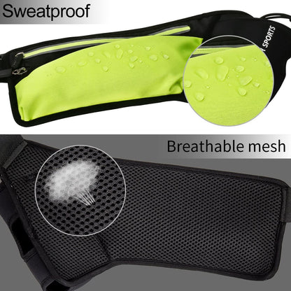 Guzack waist bag for water bottle, sports waist pack for outdoor fitness like cycling, hiking, and walking. Running belt fits phones up to 7.0", bottle not included.
