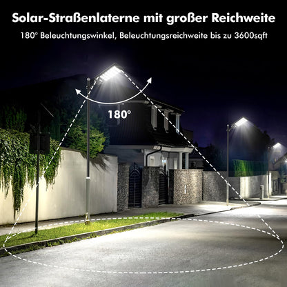Viugreum 600W Solar Street Light with Motion Sensor, 6500K LED Solar Lantern with Remote Control IP65 Waterproof Street Lamp Outdoor Street Light suitable for streets, courtyards, gardens.