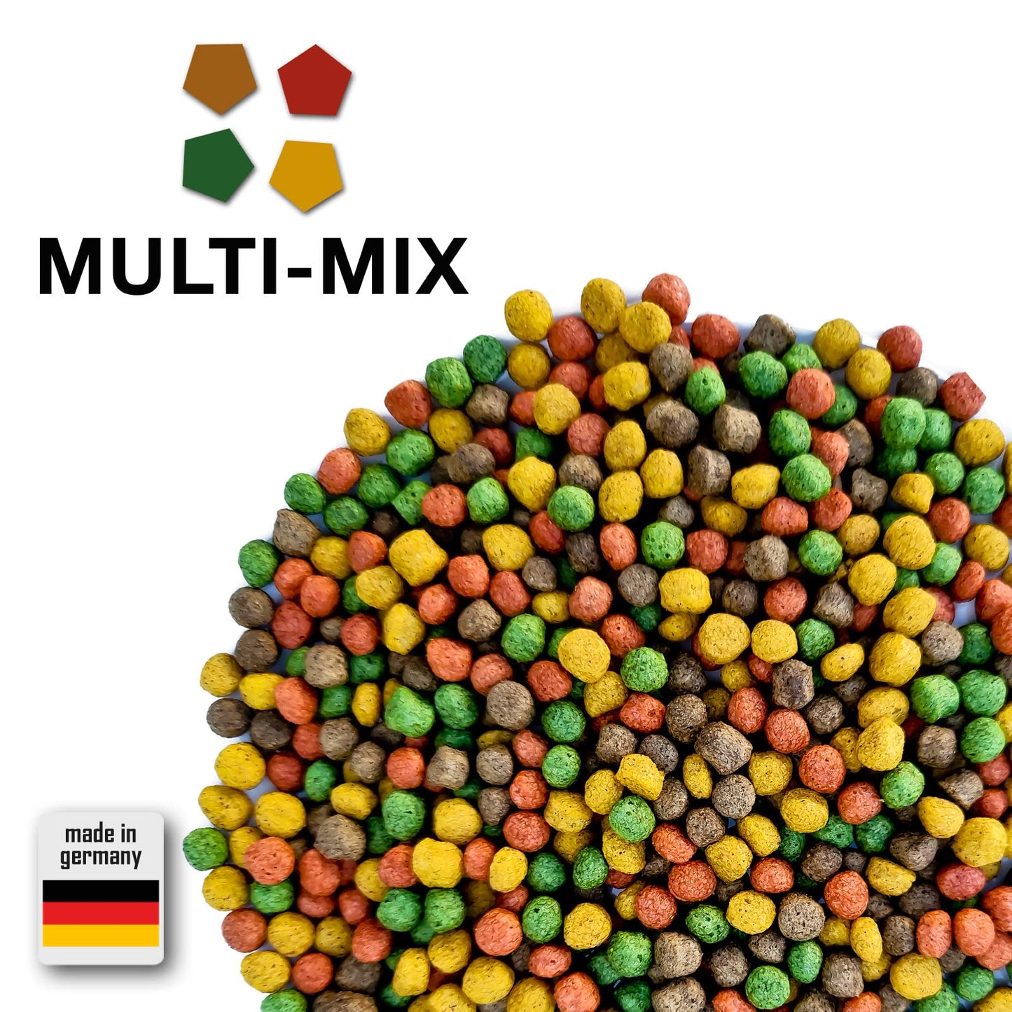 Multi-Mix Koi Food 6mm (15kg) - The 4 varieties feed mix for Koi and pond fish for balanced fish nutrition with salmon oil, spirulina, astaxanthin, and wheat germ.