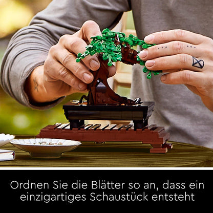 LEGO City Cargo Train, set with battery-powered motor & Icons Bonsai Tree Set for adults, plants home decor set.