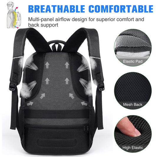 Men's backpack, school backpack for boys teenagers, laptop backpack for school daypacks for work hiking traveling camping for 15.6 inch laptop.