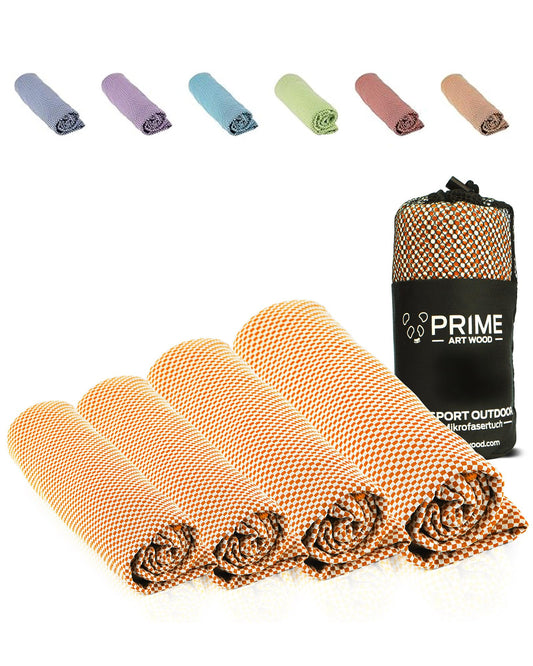PRIME ART WOOD Bamboo Travel Towel 100x50 cm Orange