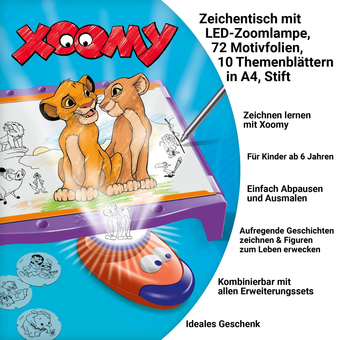 Xoomy Maxi Disney Classics and Princesses - Learn to draw, create and paint for kids 6 and up. Drawing set for endless artistic fun.