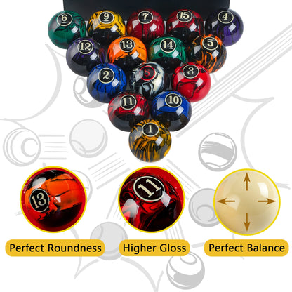 Billmart Premium billiard balls billiard table accessories 2-1/10.2 cm regulation size 16 pool balls pool set
