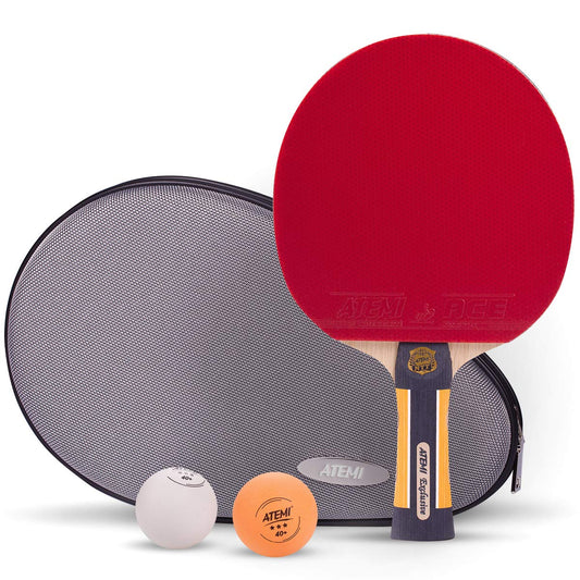 Atemi Exclusive Set | Table Tennis Set | Includes 1 professional racket, 2 balls 40+ and 1 cover | New 2020 rubber | Stylish, lightweight, and practical | Suitable for all skill levels