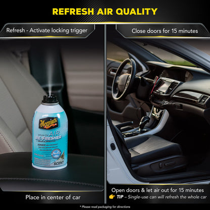 Meguiar's Air Re-Fresher New Car eliminates odors like smoke and pet smells, leaving a long-lasting fresh scent in your vehicle. G16402EU- 59ml.