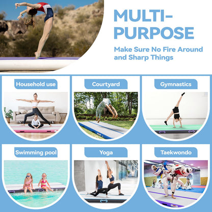 Airtrack mat with electric air pump 10cm high 3M tumbling mats Inflatable gymnastics mat Yoga mat Camping training mat