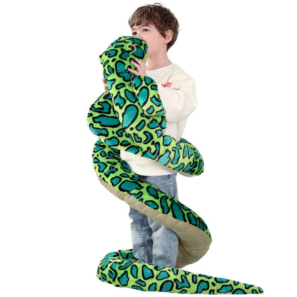 IKASA Big Snake Plush Toy Giant Stuffed Animal, 270cm Large Cobra Stuffed Toy Huge Plush Toy Jumbo Plushies, Gift for Kids