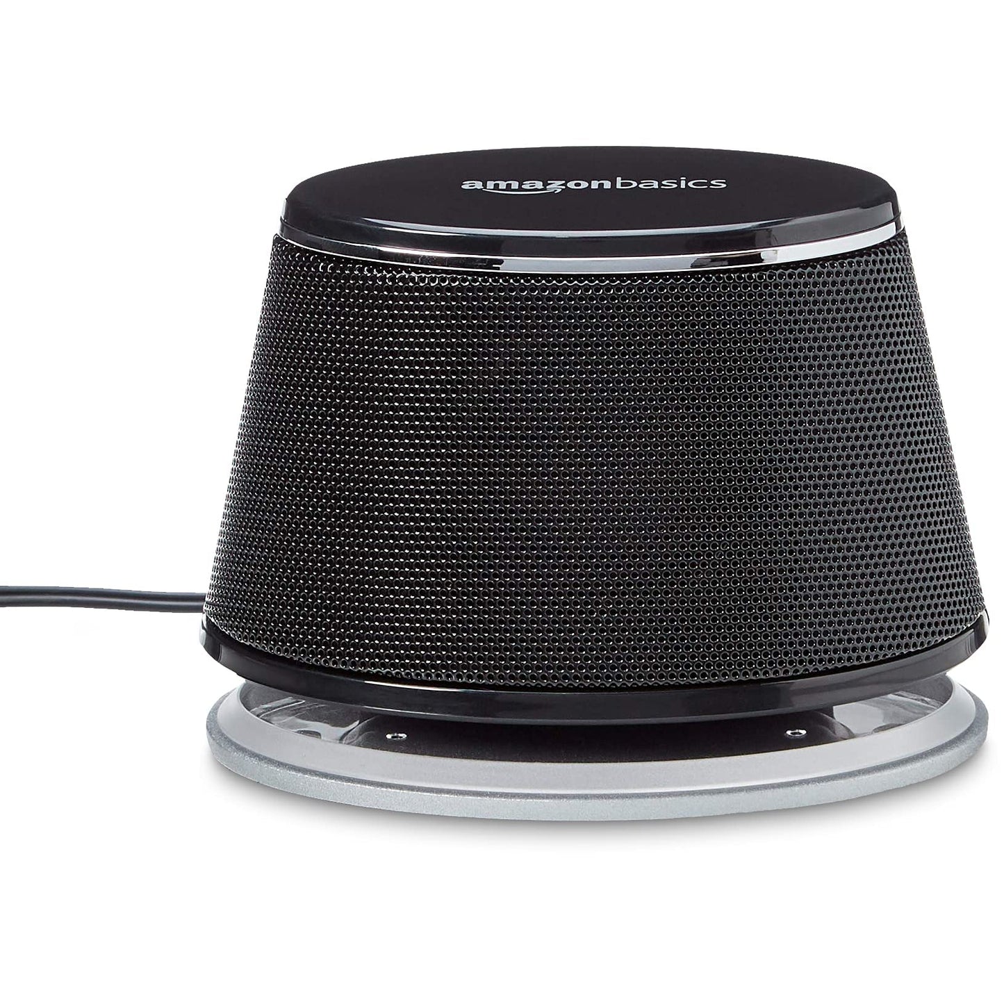 Amazon Basics Stereo 2.0 speakers for PC or laptop, 3.5mm AUX input, USB powered, 1 Pair, Black.