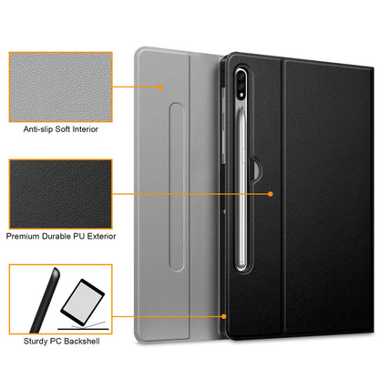 FINTIE Keyboard Case for Samsung Galaxy Tab S8 11 Inch 2022/ S7 11 Inch 2020 Tablet, Keyboard Cover with Magnetic Detachable German Bluetooth Keyboard, Black