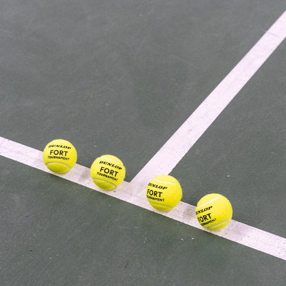 DUNLOP Tennis Ball Fort Tournament - for clay, hard court, and grass (pack of 3)