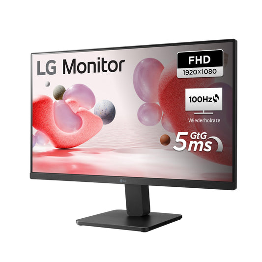 LG Full HD Monitor 24MR400-B.AEUQ - 24-inch, IPS Panel, FreeSync, VESA FDMI, 100Hz, Black
