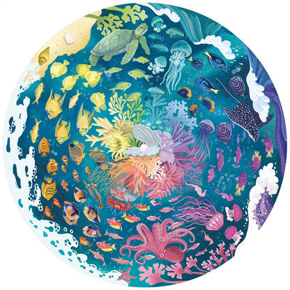 Ravensburger Puzzle 17170 Circle of Colors - Ocean & Submarine 500 pieces Puzzle & Puzzle 17172 Circle of Colors - Animals 500 pieces