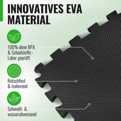 AthleticPro Floor Protector Fitness [60x60cm] - 8 extra thick floor mats [20% more protection] - non-slip protective mats for gym & fitness equipment