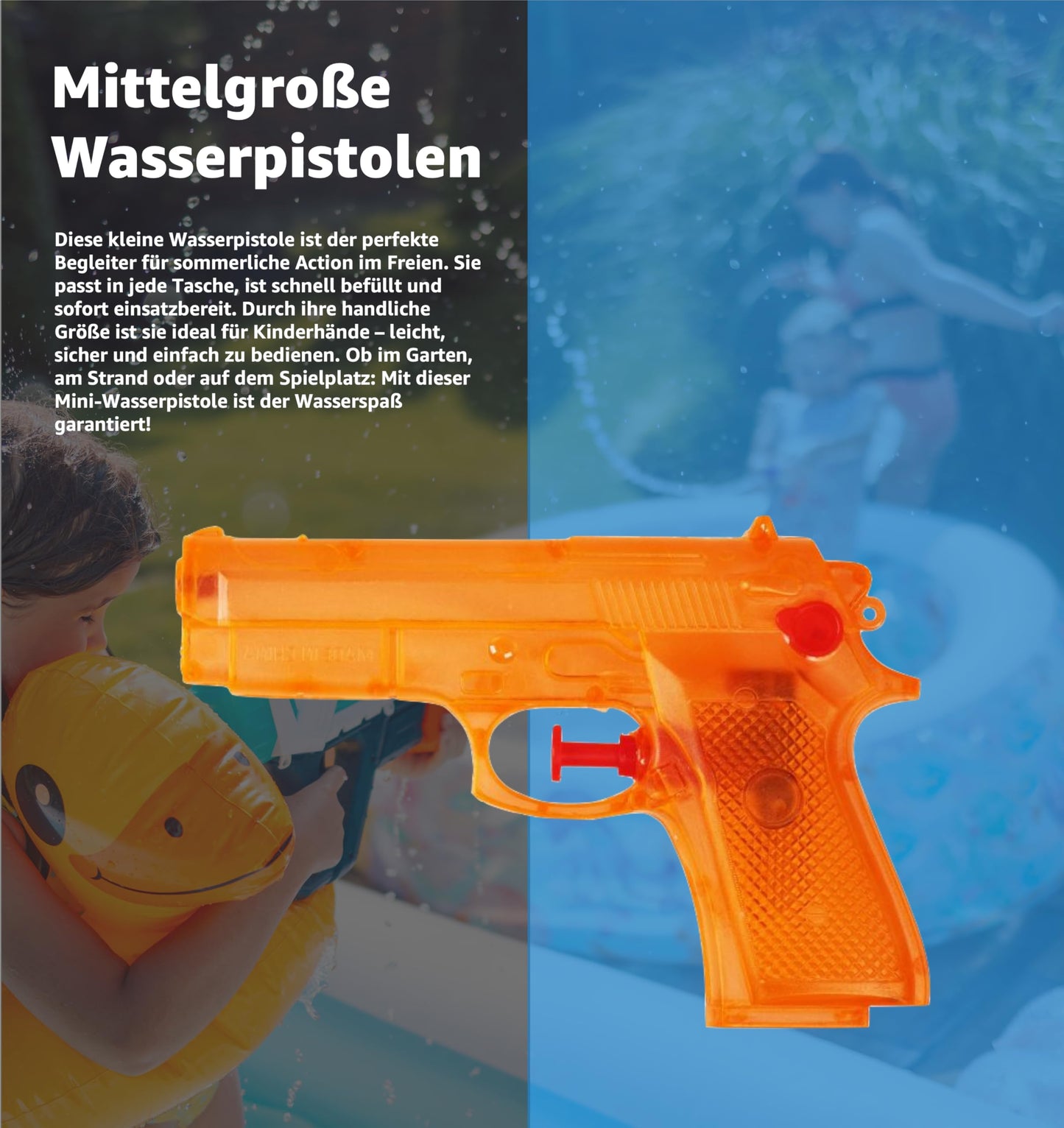 30x Water guns 15 cm colorful set - Extra large range - Small mini squirt gun - Water squirt gun for kids (30x pieces - 15 cm)