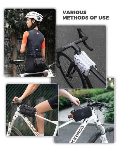 ROCKBROS Bike Frame Bag Bicycle Storage Bag with Shoulder Strap Top Tube Bag 6 Color Road Bike, MTB