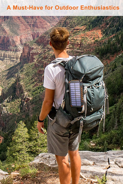 Hiluckey Wireless Solar Power Bank 26800mAh is a waterproof solar charger with USB C port and 4 outputs. It is perfect for charging smartphones, tablets, and more.