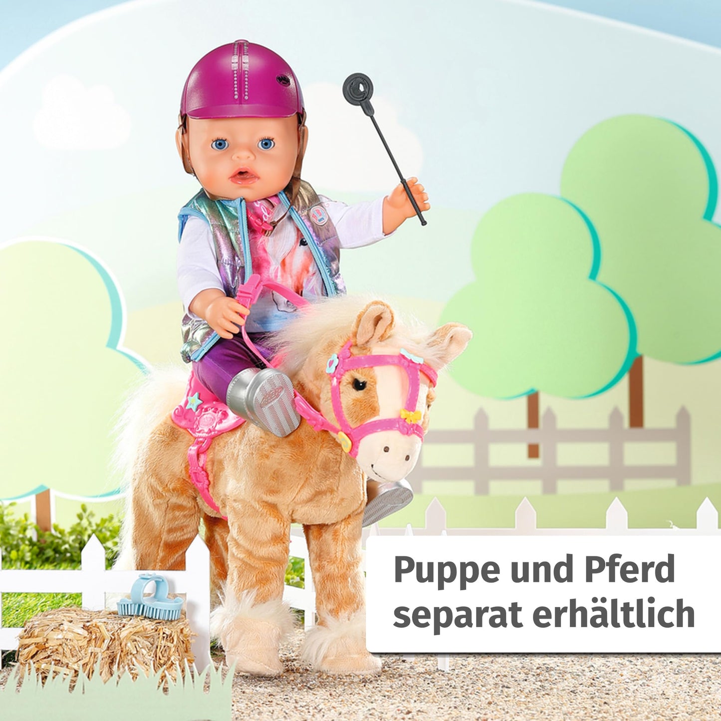 BABY born Deluxe Rider Outfit with pants, boots and helmet for 43 cm dolls, 836194 Zapf Creation.