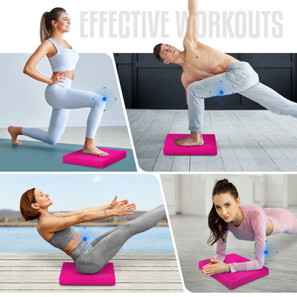 Yes4All MM7B Balance Pad L XL includes balance pad for adults for stability; perfect for fitness workout training at home, work (Pink-L)