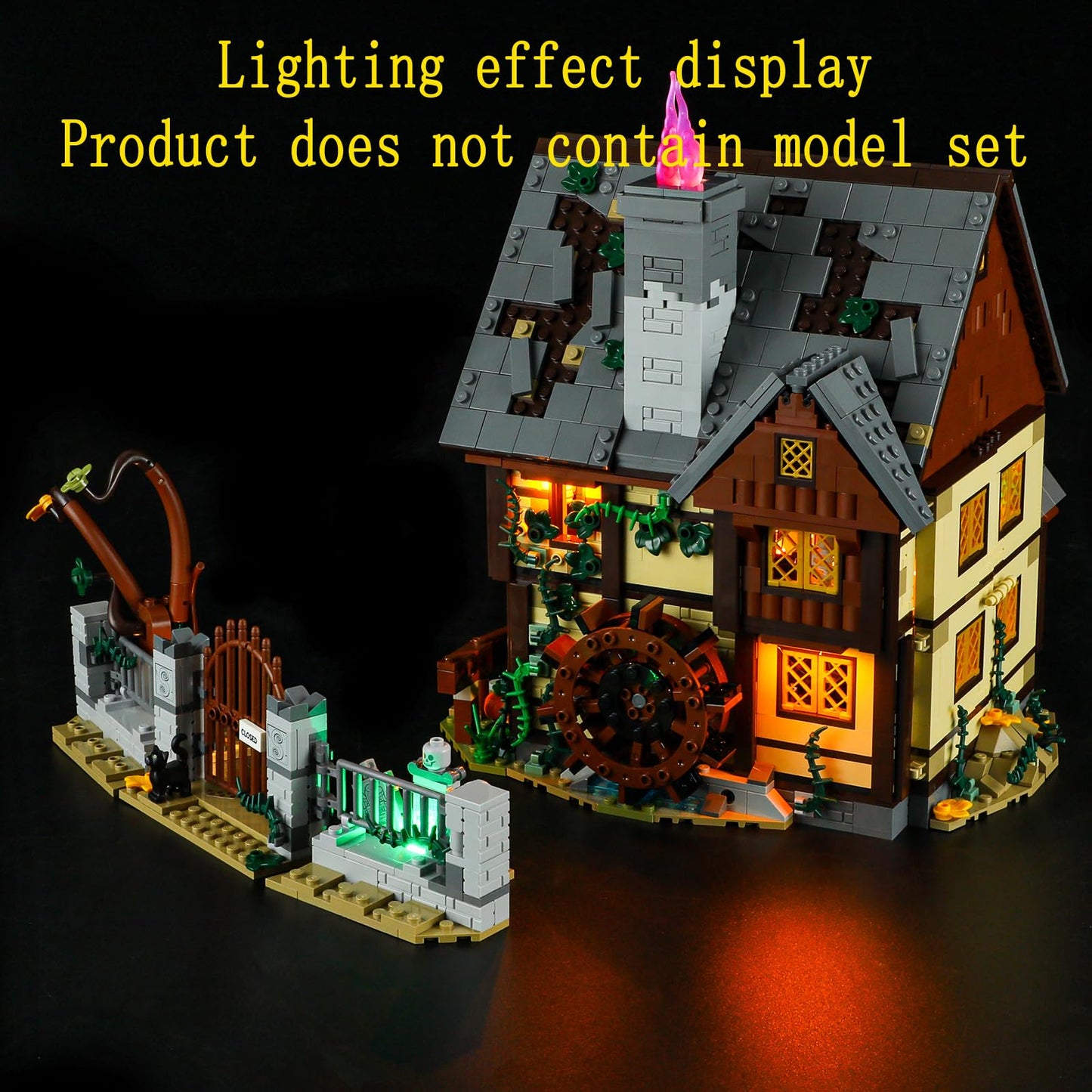 GEAMENT LED Light Set Compatible with Lego Hocus Pocus Sanderson Sisters' Cottage Ideas 21341 (Model Set Not Included)