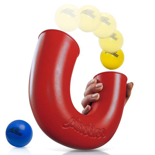 Pindaloo juggling toy | Exciting new game for kids, teens, and adults - play inside and outside | Develop motor skills (red)