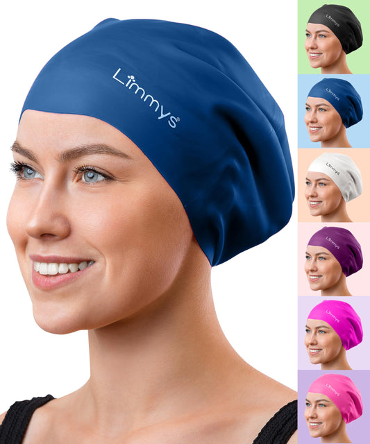 Limmys Premium Swim Cap for Men & Women - Soft Silicone Bathing Cap for Adults - Comfortable, Streamlined Fit, Chlorine-Resistant, Hypoallergenic, Swim Cap for Training & Leisure.