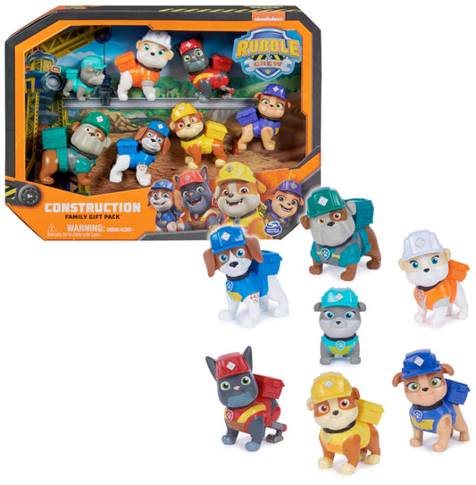 Rubble & Crew - 7 dog figures gift set for collecting, toys suitable for children aged 3 and up.