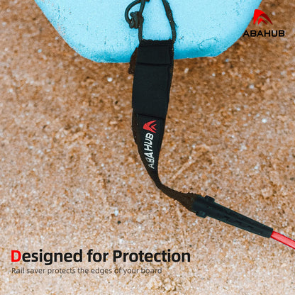Abahub SUP Leash, SUP accessory, surfboard leash for SUP board safety, 10ft 7mm leash for adults in orange.