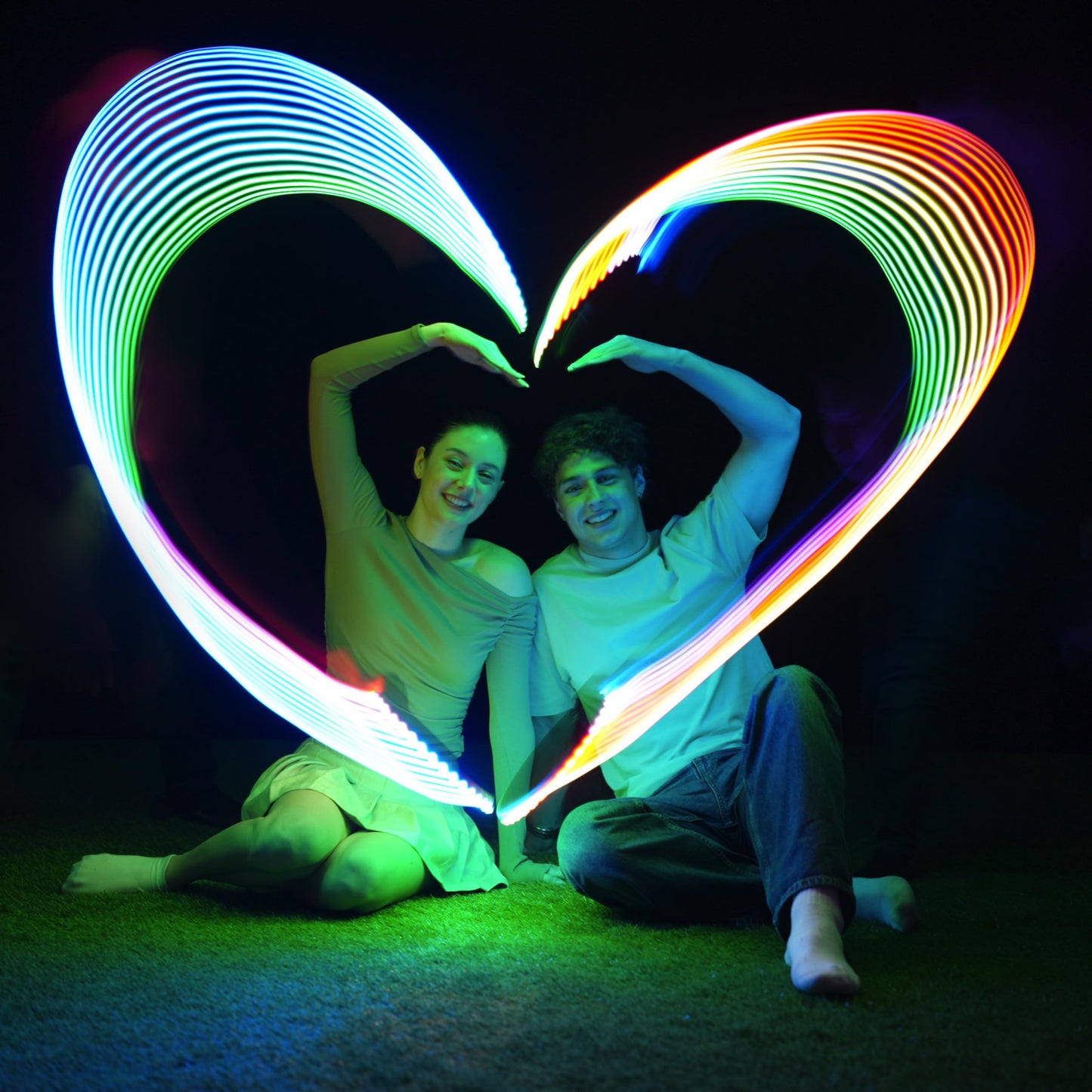 TOSY Flying Ring - 16 million RGB colors, bright, automatic lighting, safe, waterproof, lightweight Frisbee, birthday, Easter, Christmas gift for kids, 2-pack