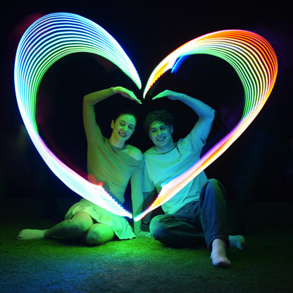 TOSY Flying Ring - 16 million RGB colors, bright, automatic lighting, safe, waterproof, lightweight Frisbee, birthday, Easter, Christmas gift for kids, 2-pack