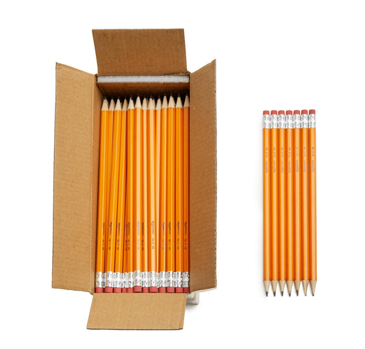 Amazon Basics Wood-Cased Pencils, HB, Pre-sharpened, 150-Pack, Yellow