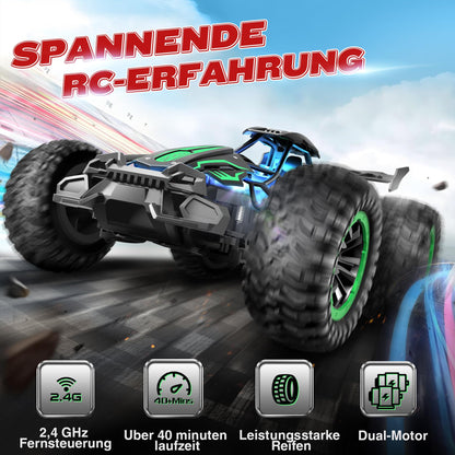 Perbabe Remote Control Car, 2.4GHz 20+KM/H Rc Car 2WD All Terrain Off-Road RC Car With Rechargeable Battery RC Truck for 3 4 5 6 7 8 9 10 Years Old Kids Terrain Play Toy Gift.