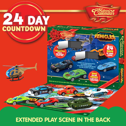 JOYIN Christmas Advent Calendar 2025 for Kids, 24-Day Countdown Calendar, Toy with Die-cast Cars, Set for Boys and Children