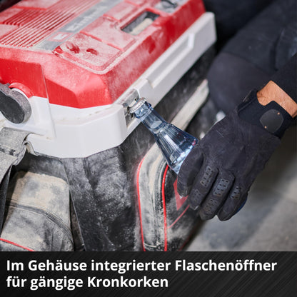 Einhell Battery-Powered Cooler TE-COL 18/27 Li-Solo Power X-Change (18 V, 27 liters, Cooling and Heating, Hybrid 12 V for Car, 230 V Power Connection, including Bags, without Battery)