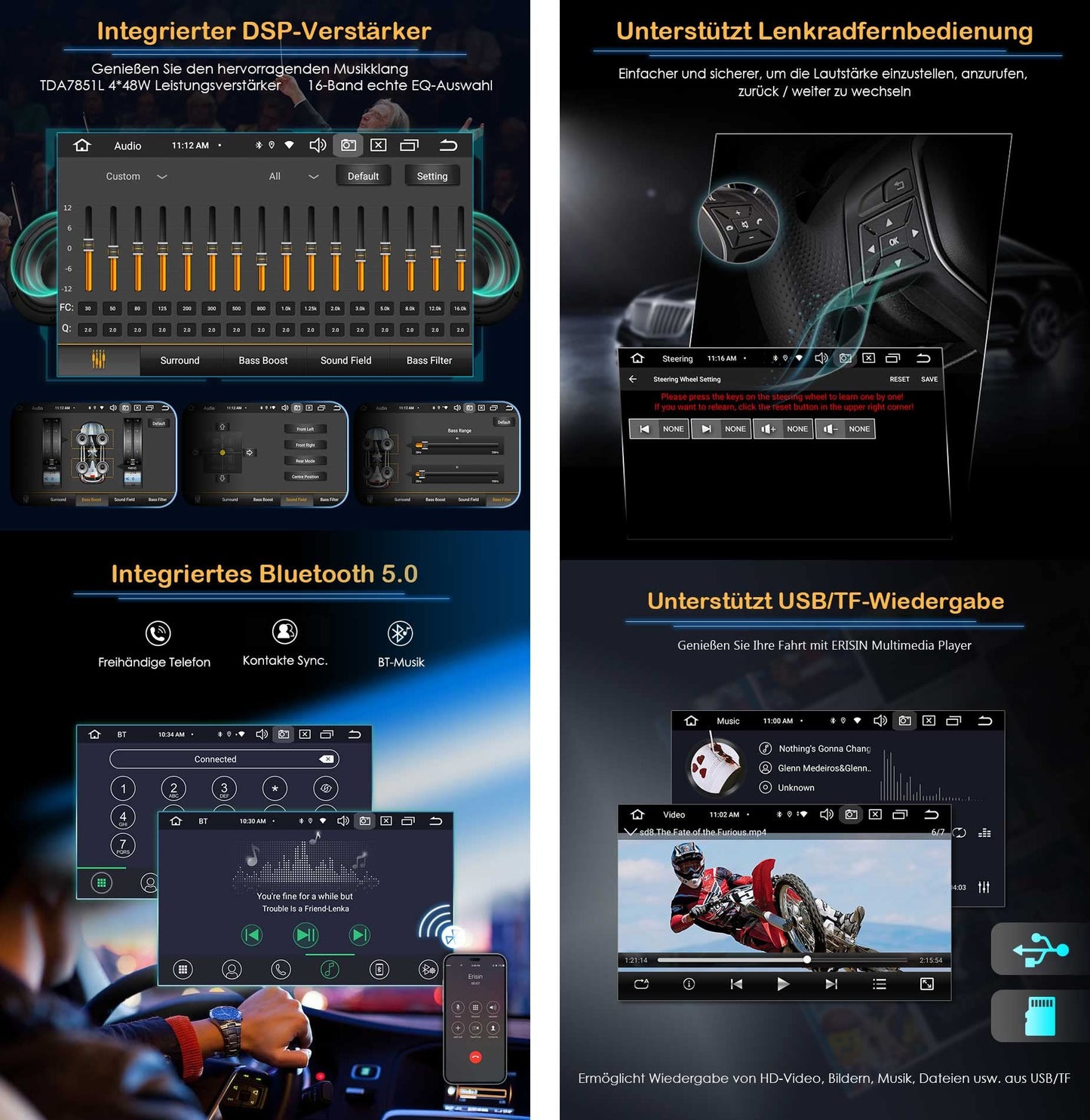 8-Core [4G+64G] Android 12 car radio for VW Golf Passat Jetta Polo Sharan Touran Tiguan T5 GPS navigation Carplay Android Auto DSP Bluetooth 5.0 A2DP DVB-T2 WiFi DAB+ IPS