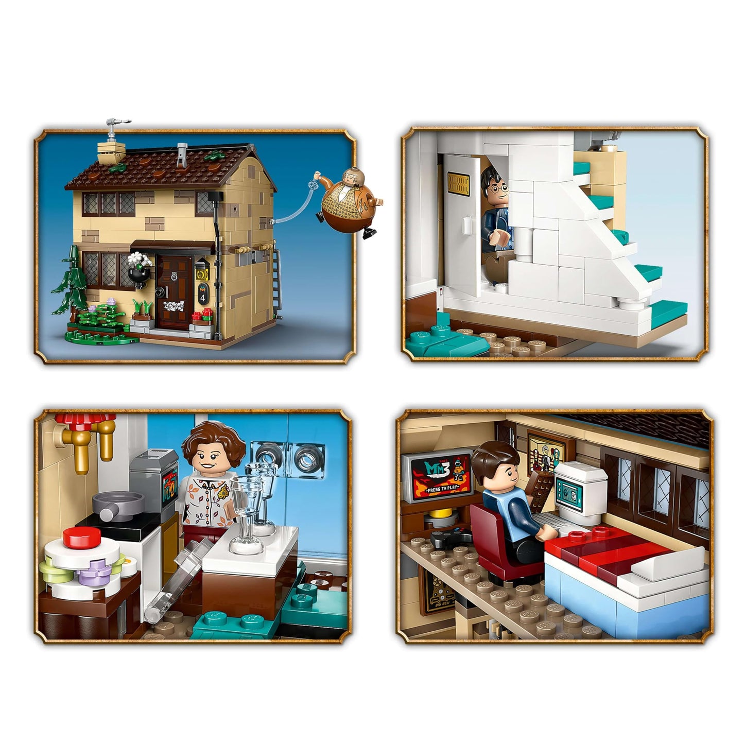 LEGO Harry Potter Privet Drive: Aunt Magda's Visit - Playhouse with interior, 5 minifigures & Aunt Magda figure - The Prisoner of Azkaban - Gift for boys & girls 8+ years 76451