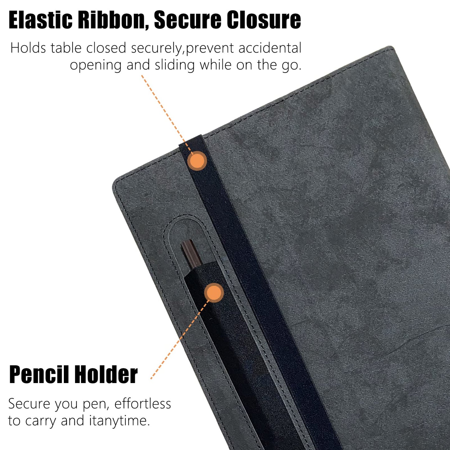 Cover for Remarkable 2 Digital Paper Tablet 10.3 Inch (2020 released) - New updated design Cover for Remarkable 2 10.3 Inch Digital Paper with Pencil Holder Version, Black
