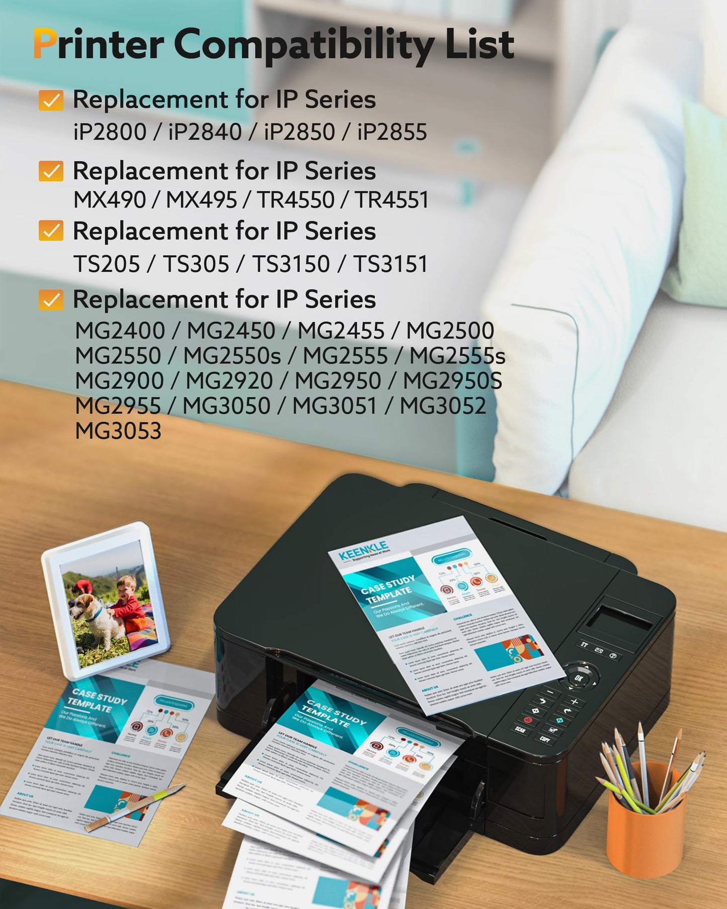 PG-545 CL-546 XL PG-545XL CL-546XL Replacement for Canon Printer Cartridges 545 546 Multipack for Canon Pixma MX495 TR4550 TS3350 TS3150 TR4551 MG2550s MG2555s TS3151 MG3050 MG2950 TS205 (Black, Color)