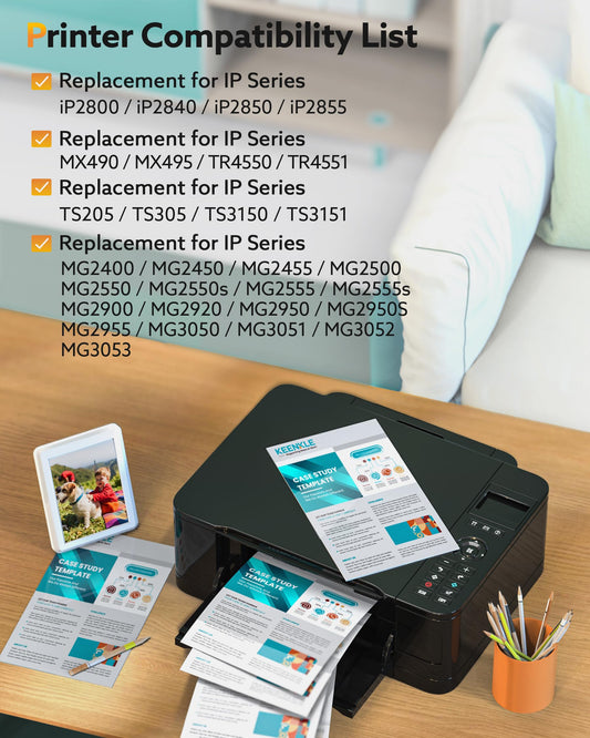 PG-545 CL-546 XL PG-545XL CL-546XL Replacement for Canon Printer Cartridges 545 546 Multipack for Canon Pixma MX495 TR4550 TS3350 TS3150 TR4551 MG2550s MG2555s TS3151 MG3050 MG2950 TS205 (Black, Color)