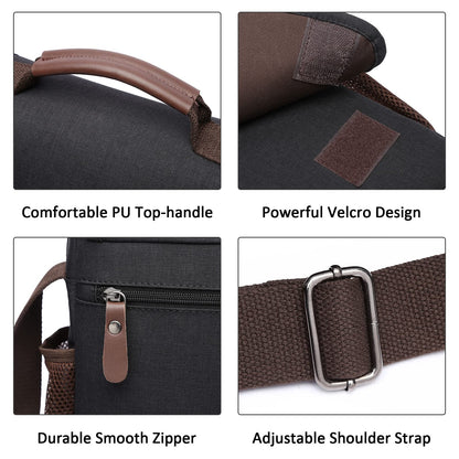 DORRISO fashion shoulder bag for men, elegant shoulder bag for 12.9 inch laptop, messenger bag for casual travel and school. Green men's shoulder bag.