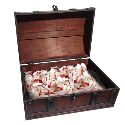 Infinimo Candy Treasure Chest for Kids Birthday filled with 110pcs of Raffaello (Approx. 2.5kg total) - Gift Box with lock and key - 30x20x15cm in size.
