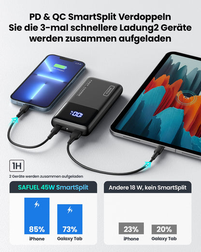 INIU Power Bank, 45W Fast Charging LED Display 15000mAh Portable Charger PD3.0 QC4.0, 3A Outputs Flashlight Phone Battery compatible with iPhone 15 14 13 Samsung Xiaomi Huawei Tablet