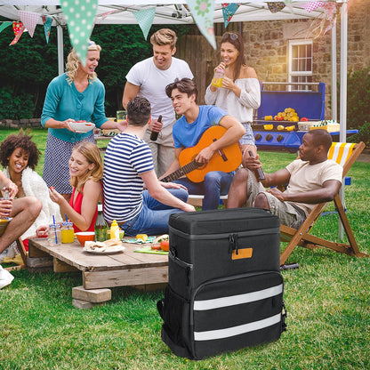 kiximay 30L Large Foldable Cooler Bag - Cooler Bag for Food & Drinks, Picnic Cooler Bag, Insulated Thermal Bag, Car Cooler Bag for Beach/Picnic/Camping/BBQ