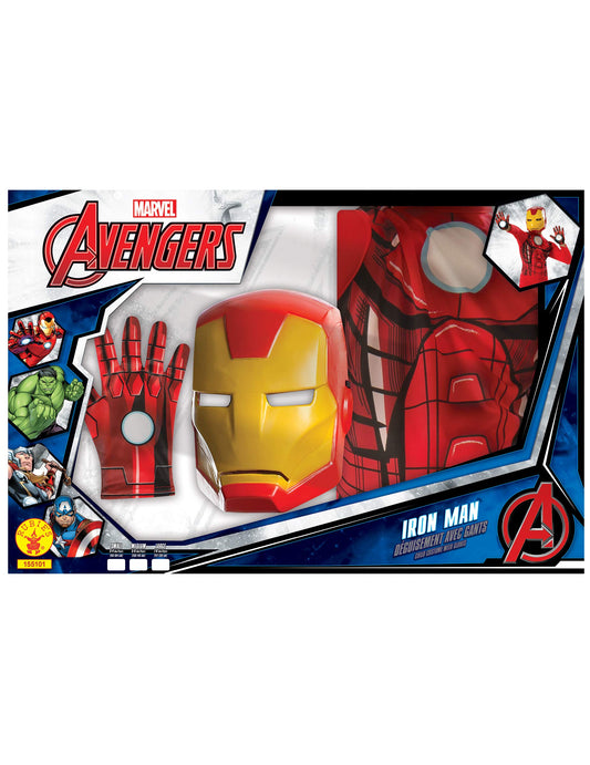 Generic - Iron Man Kids Costume Marvel License Disguise Red-Yellow - 116/128 (7-8 years)